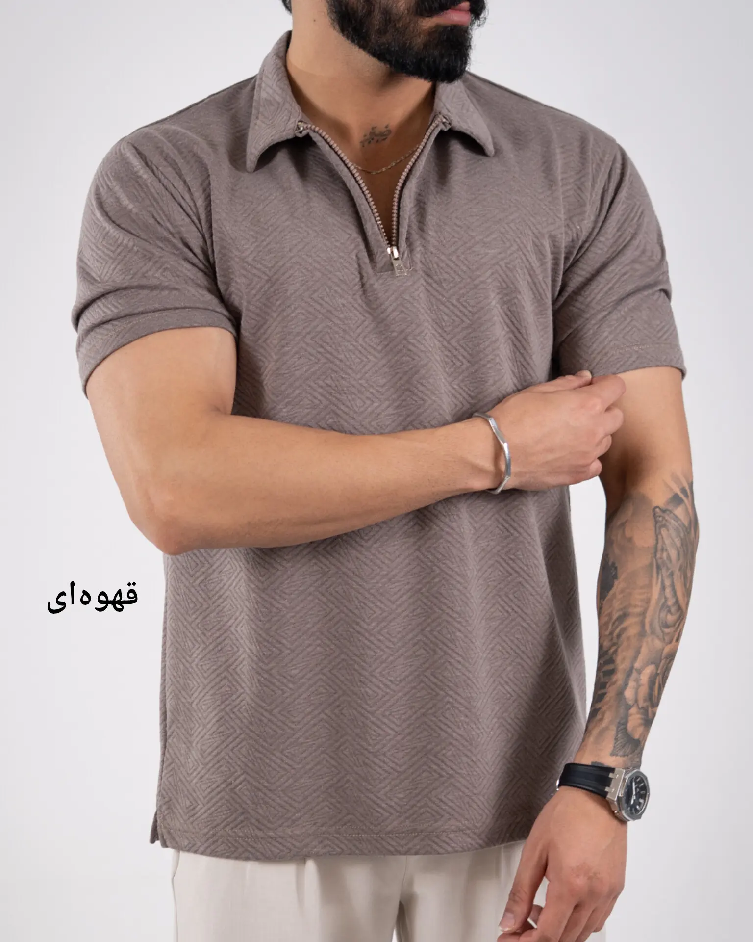 تیشرت نیم زیپ شایگان-کد5304